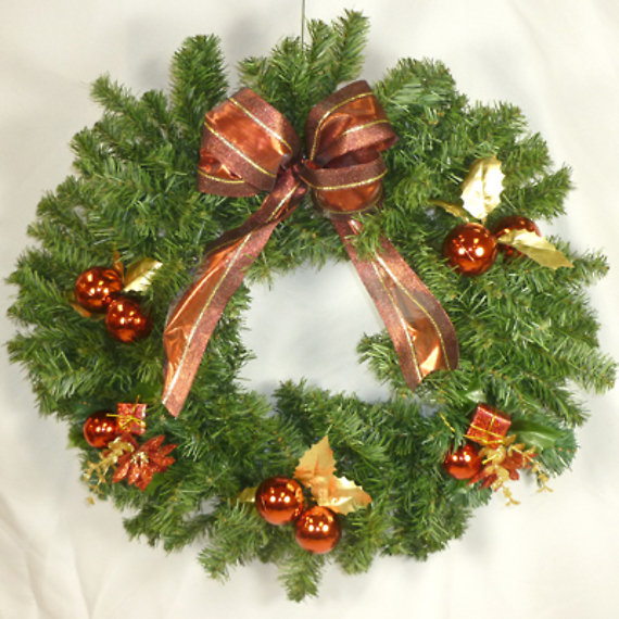 Yule Log 24 inch Holiday Wreath